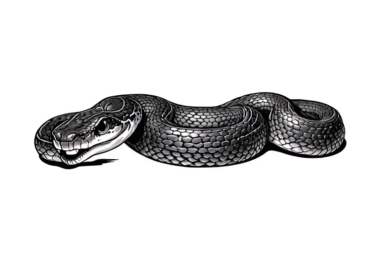 adder snake eating itself tattoo design idea
