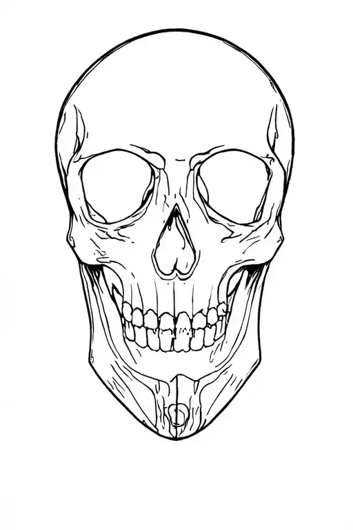 Without shadow effect it is to put on the between the pectorals a skull with an olroge on the skull below tattoo design idea
