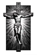jesus on cross tattoo design idea