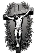 jesus on cross tattoo design idea