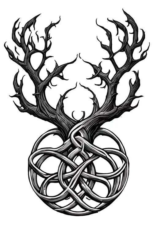 desgn celtic tree of life pattern tattoo design idea