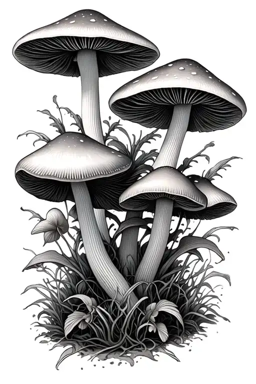 Psilocybin mushrooms, sex tattoo design idea