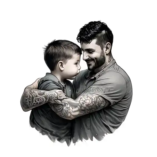 dad son 24.02.2017 tattoo design idea