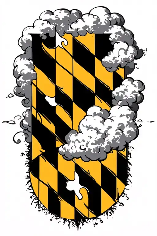 The Akatsuki cloud, symbolizing the rogue ninja organization, could be reimagined with the Maryland flag. tattoo design idea