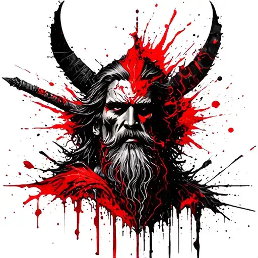 God ODIN epic embodiment tattoo design idea