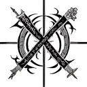 Aliyah x Ajax ambigram tattoo design idea