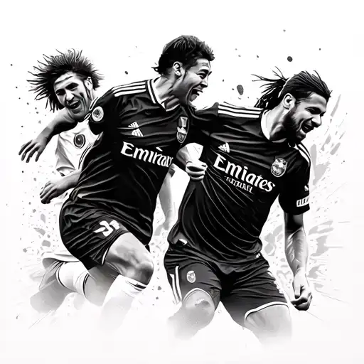 messi maradona ronaldinho totti celebration tattoo design idea