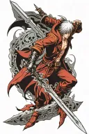 Devil may cry Yamato Sword tattoo design idea