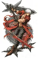 Devil may cry Yamato Sword tattoo design idea
