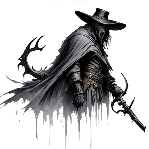 bloodborne hunter tattoo design idea