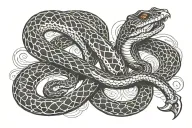 king cobra wrapped around the ace of spades card tattoo design idea