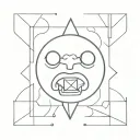 devill emoji tattoo design idea