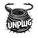 ethernet cord with the word unplug tattoo design idea