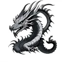 outline of dragon from avatar tattoo design idea