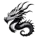 outline of dragon from avatar tattoo design idea