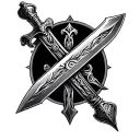 claymore sword Scotland Ireland tattoo design idea