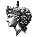 Queen Chess Piece tattoo design idea