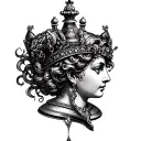 Queen Chess Piece tattoo design idea