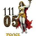 aphrodite goddess holding number 11 and number 05 tattoo design idea