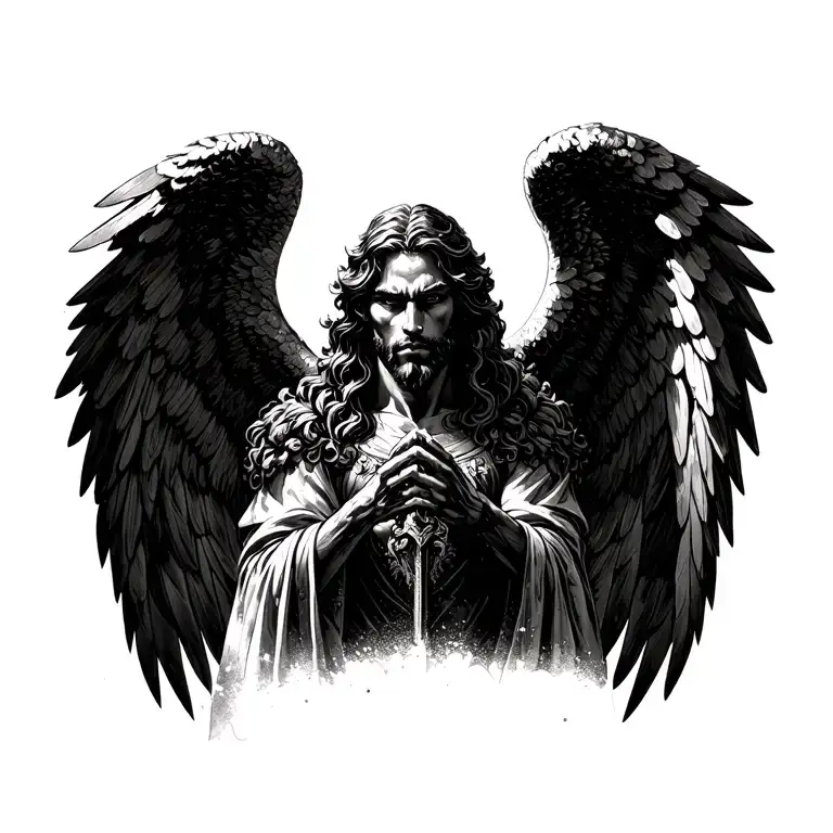 archangel uriel tattoo design idea