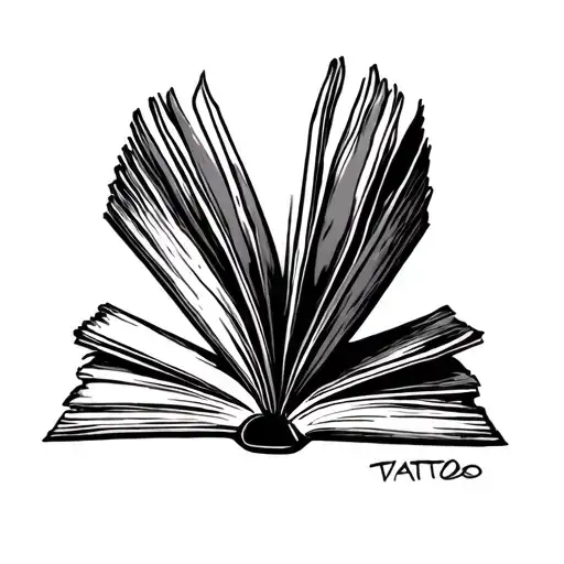 open book tattoo design idea