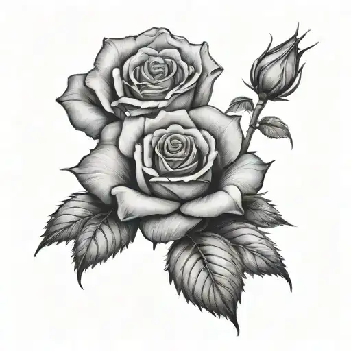 rose growing from concrete sidewalk tattoo design idea