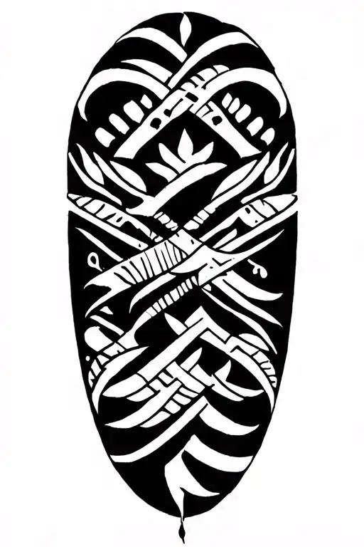 tribal inspired band tattoo design idea