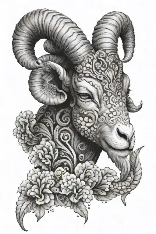 ram aries tattoo design idea