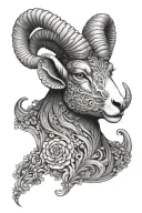 ram aries tattoo design idea