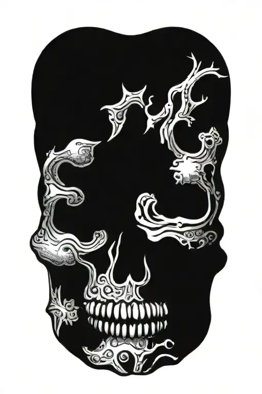 Texas skull tattoo design idea
