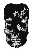 Texas skull tattoo design idea