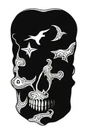 Texas skull tattoo design idea