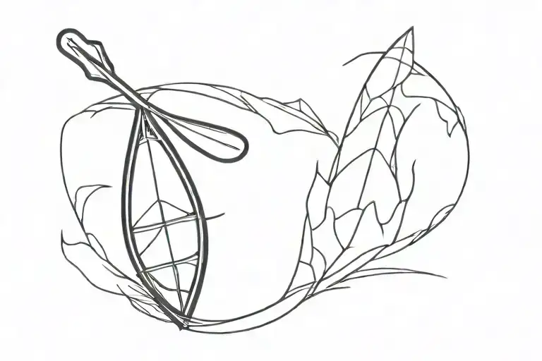 canoe paddles tattoo design idea