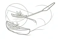 canoe paddles tattoo design idea