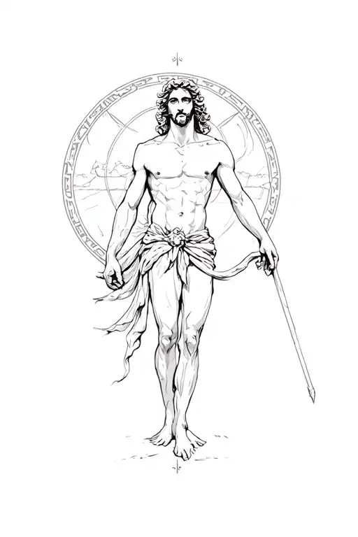 atlas the Greek mythology tattoo design idea