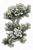 large polyp stony coral reef tattoo design idea