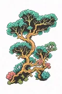 large polyp stony coral reef tattoo design idea