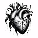 Patchwork Heart tattoo design idea
