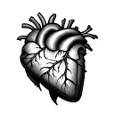 Patchwork Heart tattoo design idea