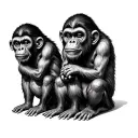 three wise monkeys tattoo design idea