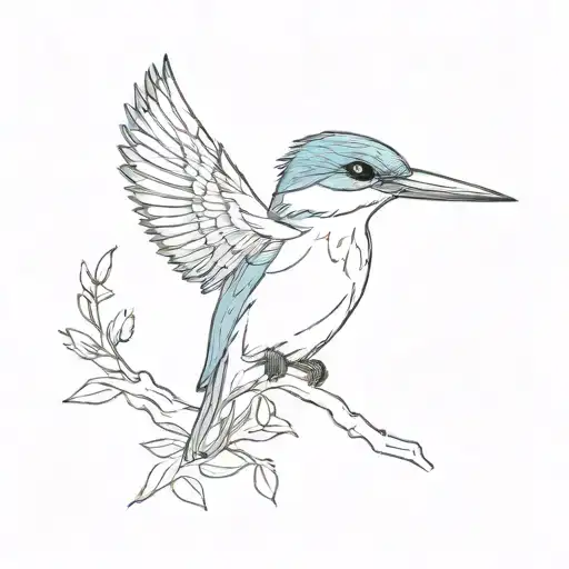 Kingfisher tattoo design idea