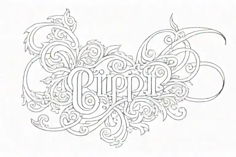 I want to use the word "Pipi" for a small tattoo, just the word or with some simple addition. This word is the way I cal tattoo design idea