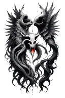 Heaven versus Hell tattoo design idea