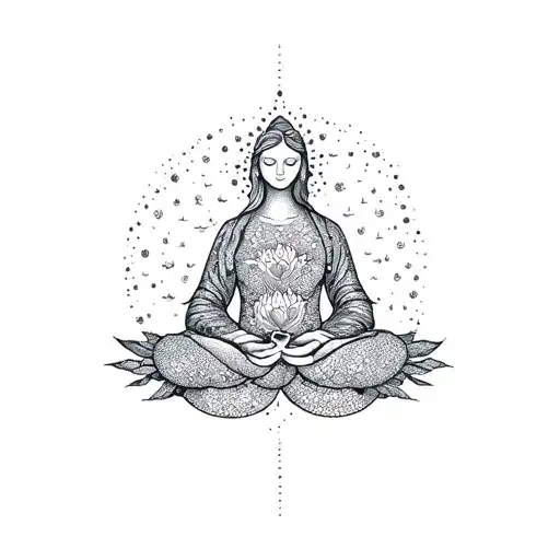 serenity prayer tattoo design idea