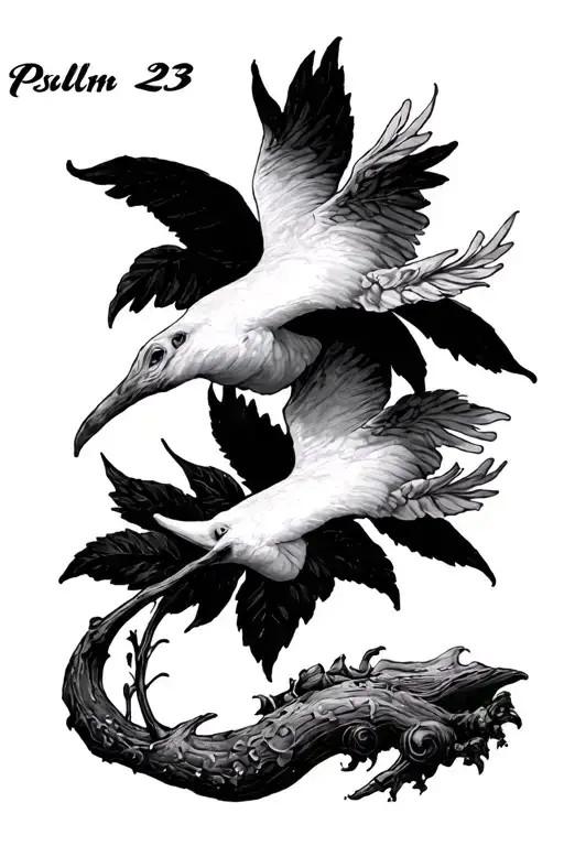 Psalm 23 tattoo design idea