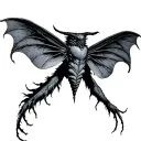 Cryptid mothman tattoo design idea