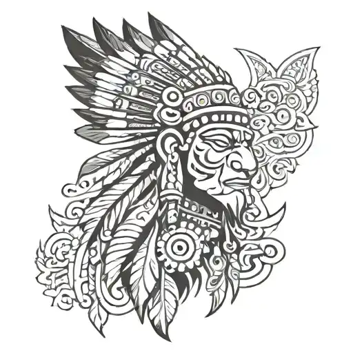 Indian totem which represents the month of birth of my son Antonin who was born in February on the 20th tattoo design idea