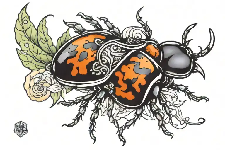 beetle tattoo design idea