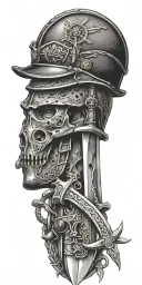 royal marine commando dagger tattoo design idea