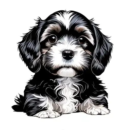 Cockapoo tattoo design idea